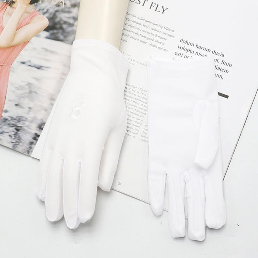 Summer Sunscreen Gloves Women Spring and Autumn Thin Electric Car Riding Etiquette Elastic Jewelry Lace UV Protection