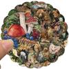 50pcs Retro Cartoon Aesthetic Forest Plants Animals Stickers Graffiti for Laptop Water Bottle Luggage Notebook Decals