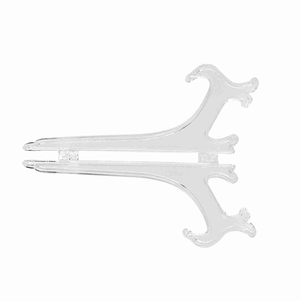 10 ks Skládací bílé plastové držáky na talíře Stojan na talíře Rám na obrázky Dekorativní stojanový stojan