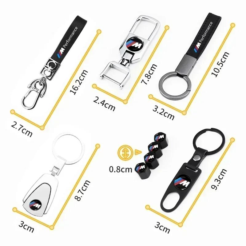 1Pcs Leather Key Chain Car Keyring Pendant Keychain Decor Styling For BMW E34 E36 E60 E90 E46 E39 E70 F10 F20 F30 X5 X6 X1 M3 M5 M6