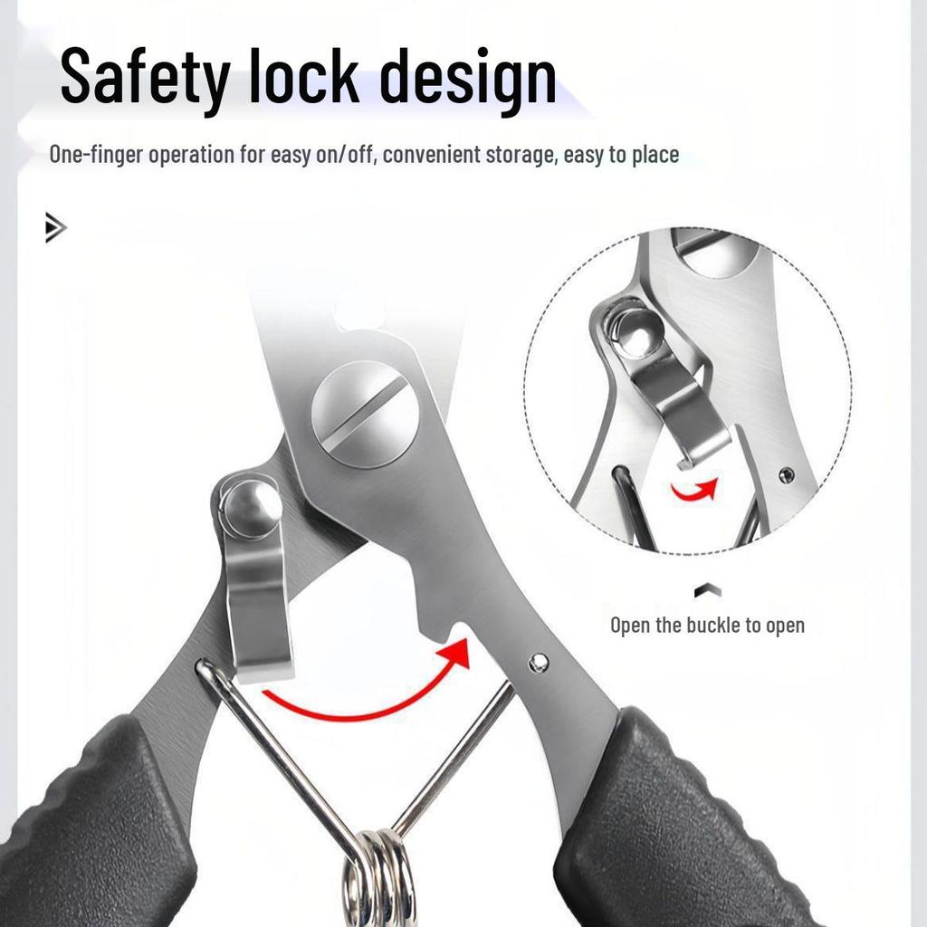 Stainless Steel Multi-Function Fishing Pliers with Line Cutter and Hook Remover
