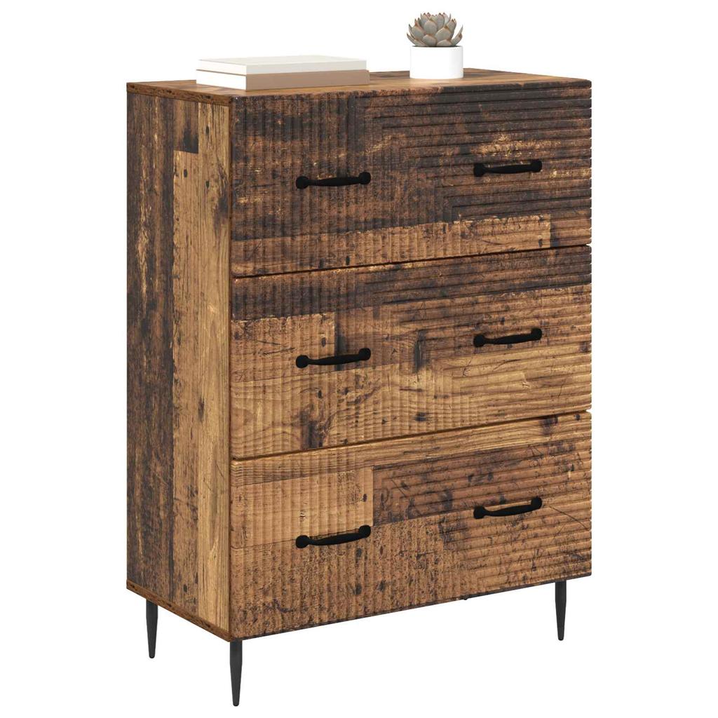 Drawer Cabinet Made of Reclaimed Wood 66 x 34.5 x 89.5 cm Engineered Wood