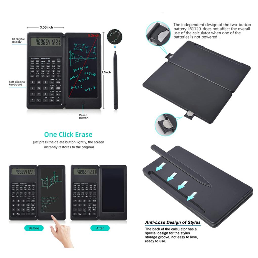Calculator Writing Tablet Function Machine Counter with Pen Office