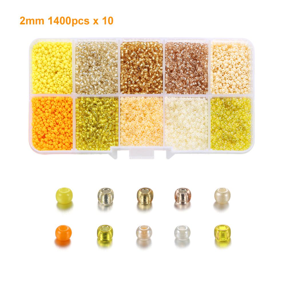 

14000pcs Czech Glass Seed Beads Belt Box Set Charm Beading For DIY Earring Bracelet Necklace Jewelry Making Accessories Kits 2mm-14000pcs