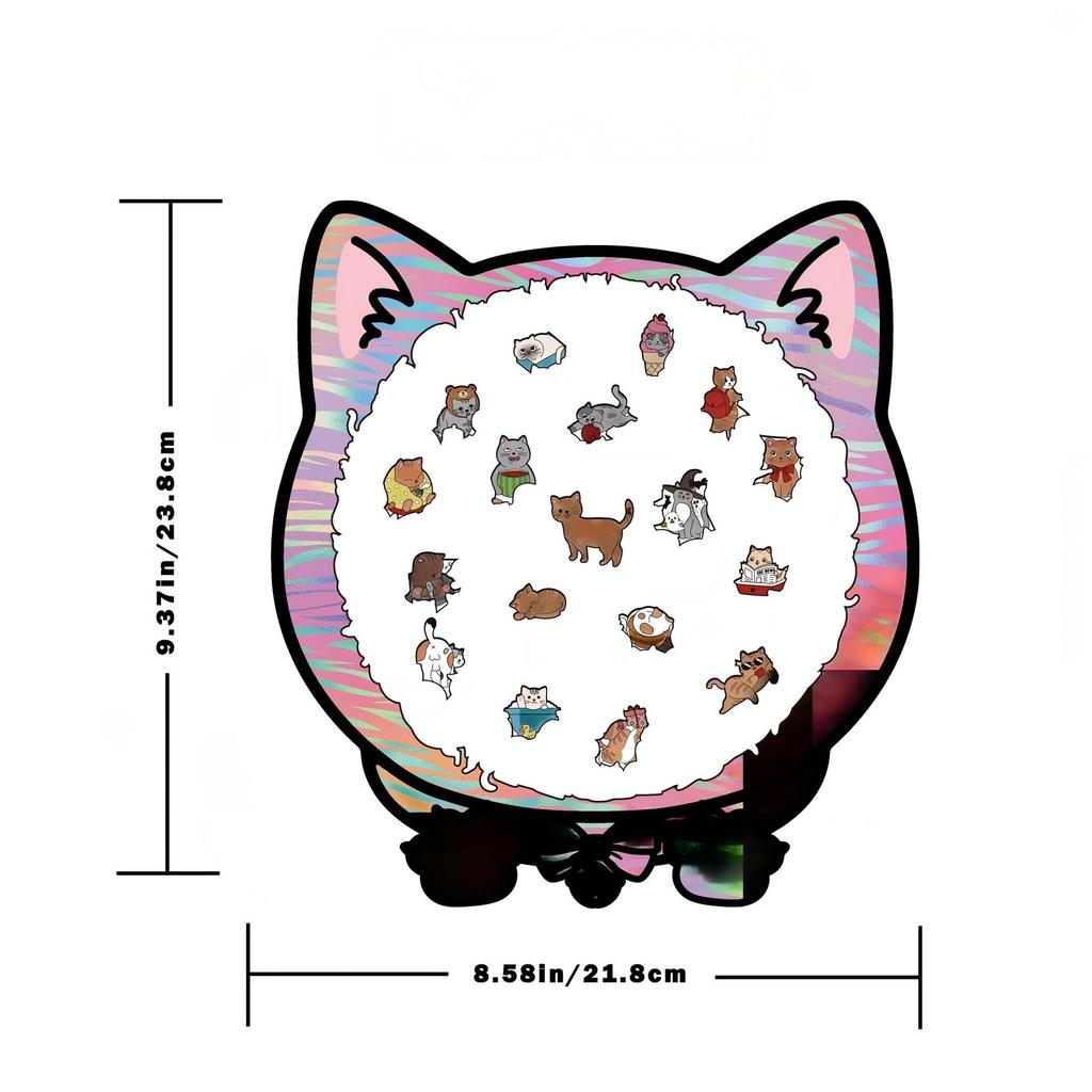 Kitten Puzzle Toy Wooden Special-Shaped Puzzle Low Version Decompression Manual Puzzle