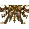 Vintage 1950s Rococo Chandelier 8 Light Antique Brass Copper Ceiling Light Fixture Luxury Home Decor