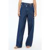 New Women's Vintage Straight Leg Jeans, Diagonal Button Detail High Waist Casual Denim Pants for Daily Wear