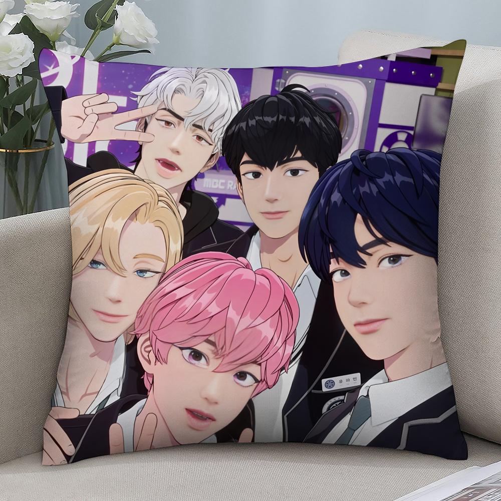 Kpop Style P-Plave Pillow Case 3D Print Polyester Fiber 40*40 Cm Home Sofa Throw Pillow Cover Decoration Festival Gift