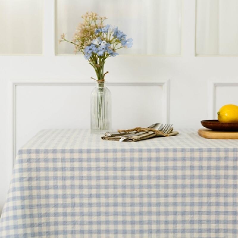 Melancheck Cotton Tablecloth - 5 Colors for 2 People