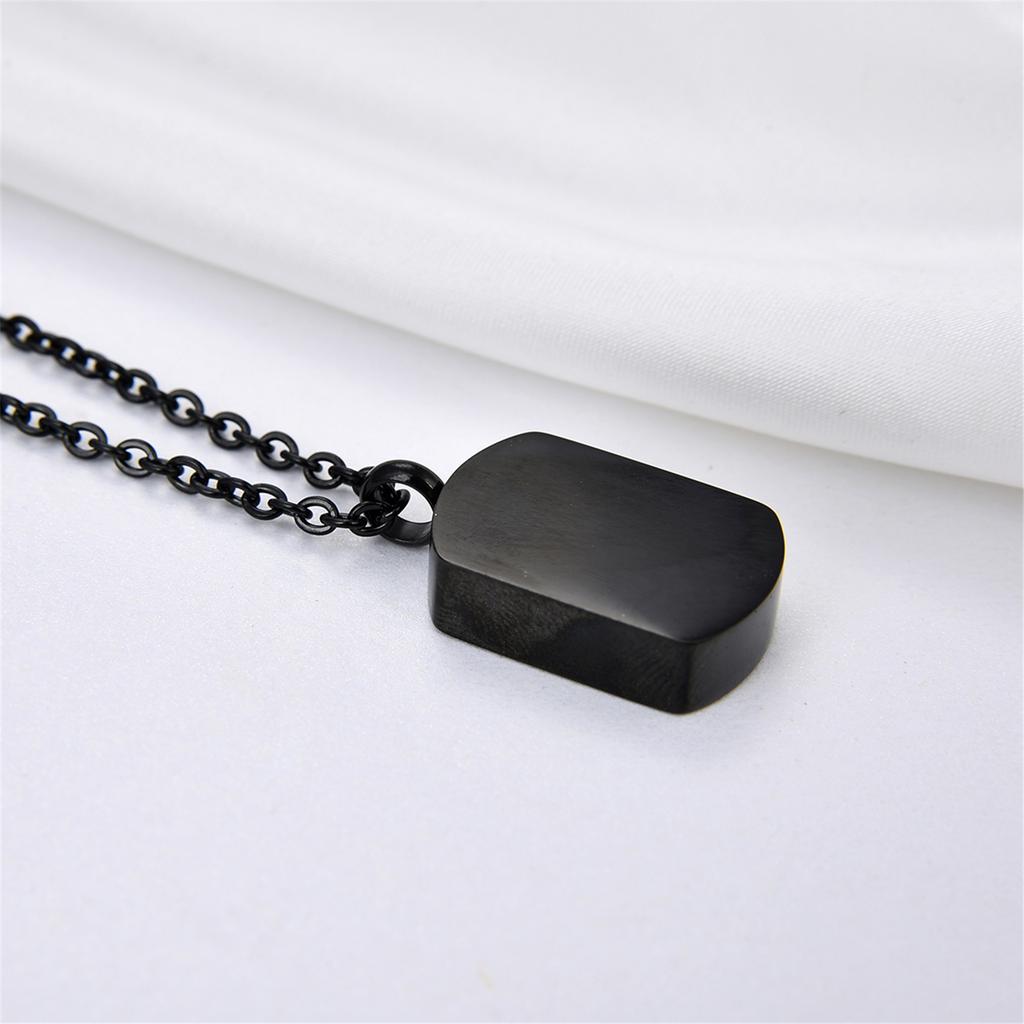 Stainless Steel Memorial Urn Pendant Necklace With Secure Lock and Hide Ashes Storage for Keepsake Jewelry