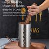 Stainless Steel Chopstick Holder Drainage Holes Round/Oval Tableware Drainer Space-saving Higher Bottom Chopstick Drying Racks