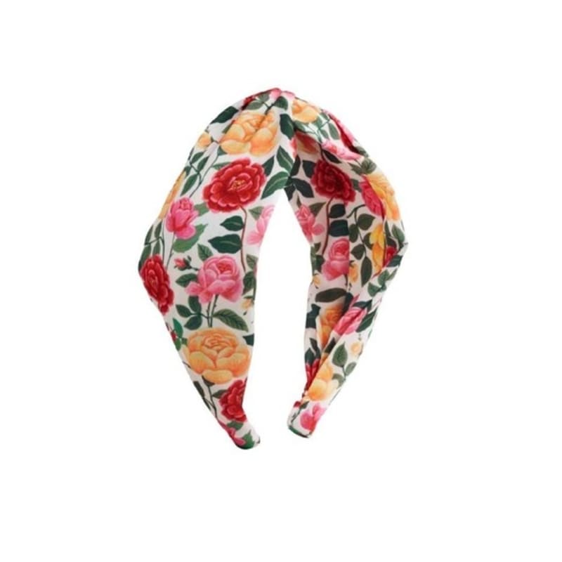 

RIFLE PAPER CO. Шелковистая повязка-тюрбан с розами single type