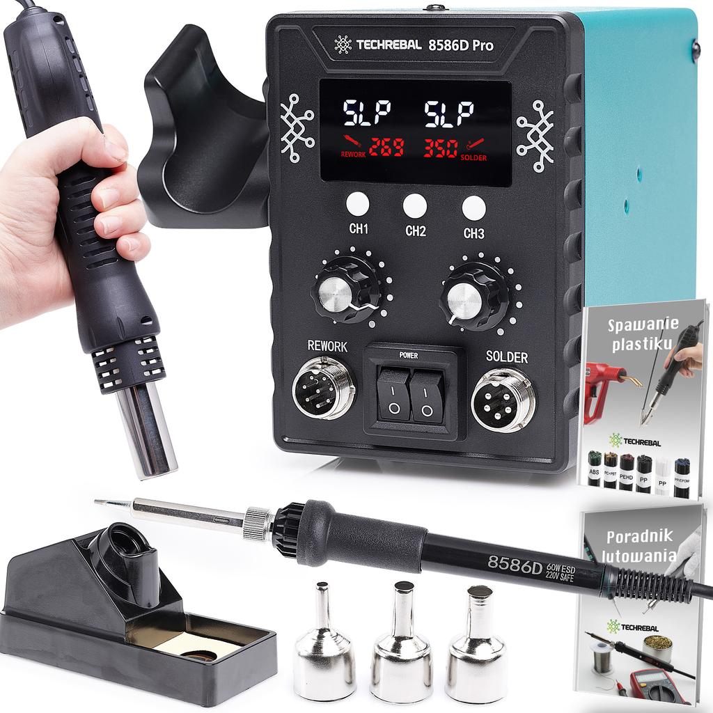 Techrebal 8586D Pro 2-In-1 Soldering Station + Kit23