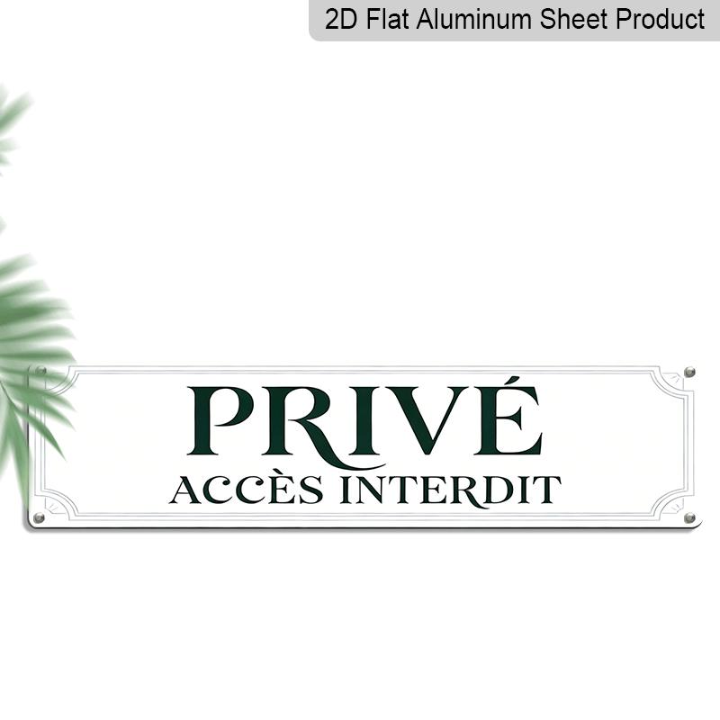 

2D Flat - Vintage French Metal Sign - Aluminum Decorative Sign for Farm with Classic Fountain, No Electricity Needed, Durable for /Indoor Use At 40cm x 10cm