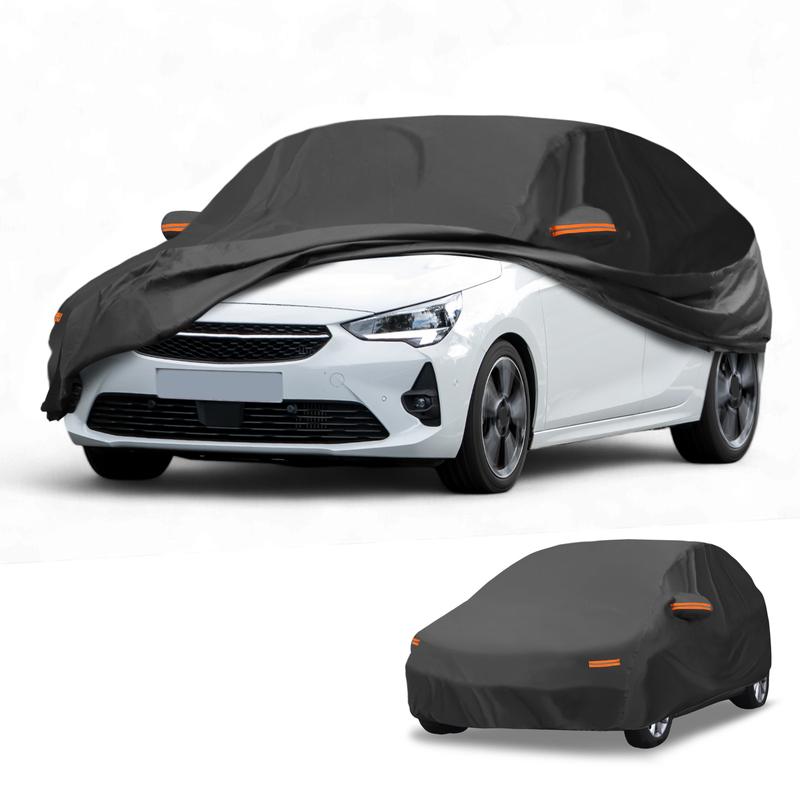 Motoforti Car Cover Waterproof All Weather for Vauxhall Corsa 1993- Black 210D-PU
