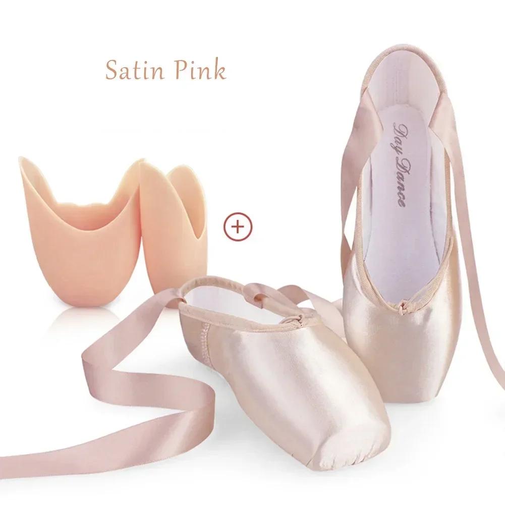 Child And Adult Ballet Dance Shoes Girls Ballet Pointe Shoes Professional With Ribbons Shoes Series Classic Woman Ballet Shoes