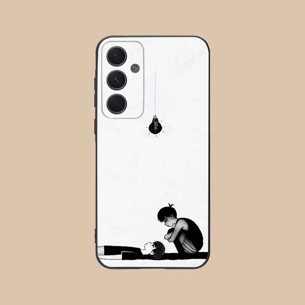 Game O-Omori Phone Case For Samsung S25,24,21,22,23,20,S30,Ultra,Plus,Fe,Lite,Note,5G Black Cover