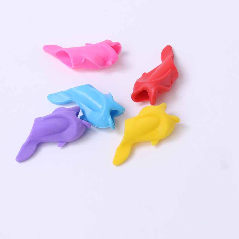 

5/10/20 шт. Милые держатели для карандашей в форме рыбок, Детский эргономичный тренажер для письма, Инструмент для коррекции почерка, Мягкие силиконовые держатели для ручек 5PCS