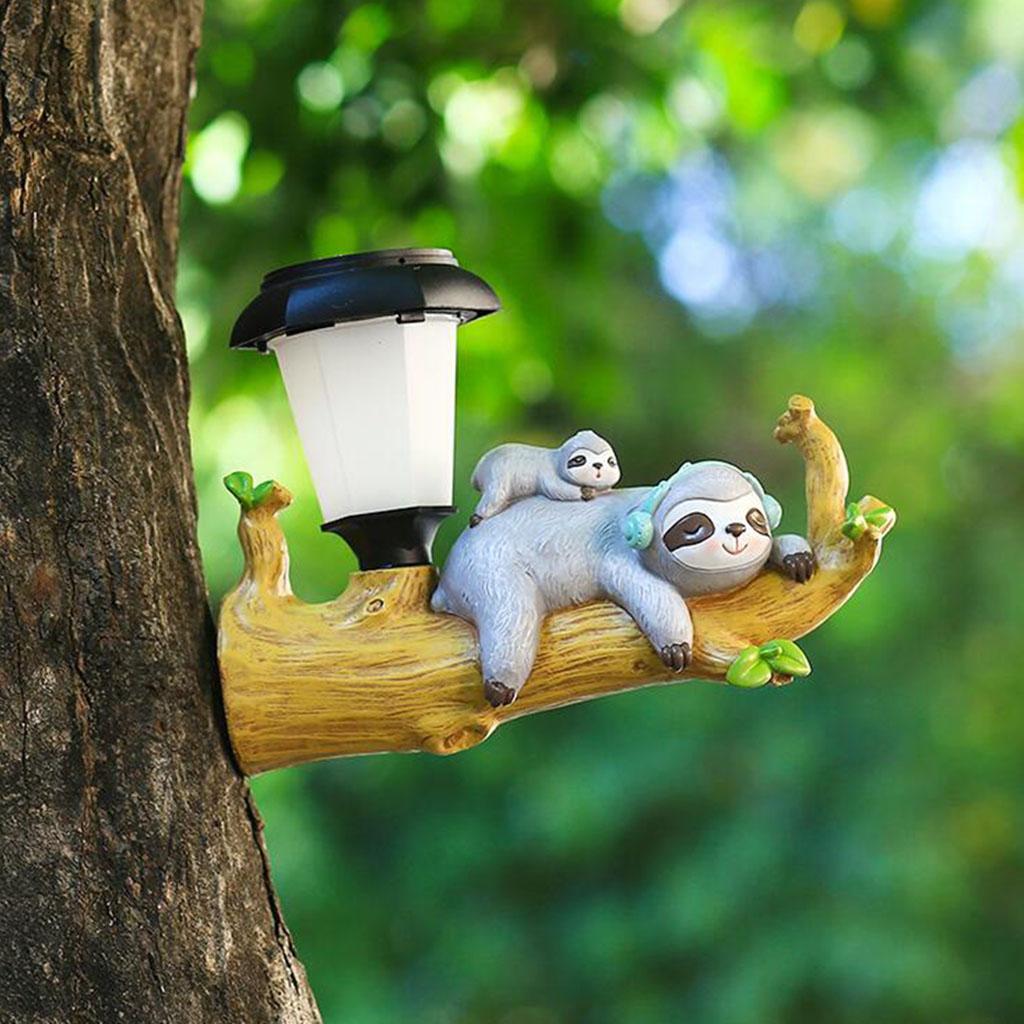 Harzfigur Gartenschmuck Solarleuchte Rasen Garten Lebendige Statuen Hängelampe