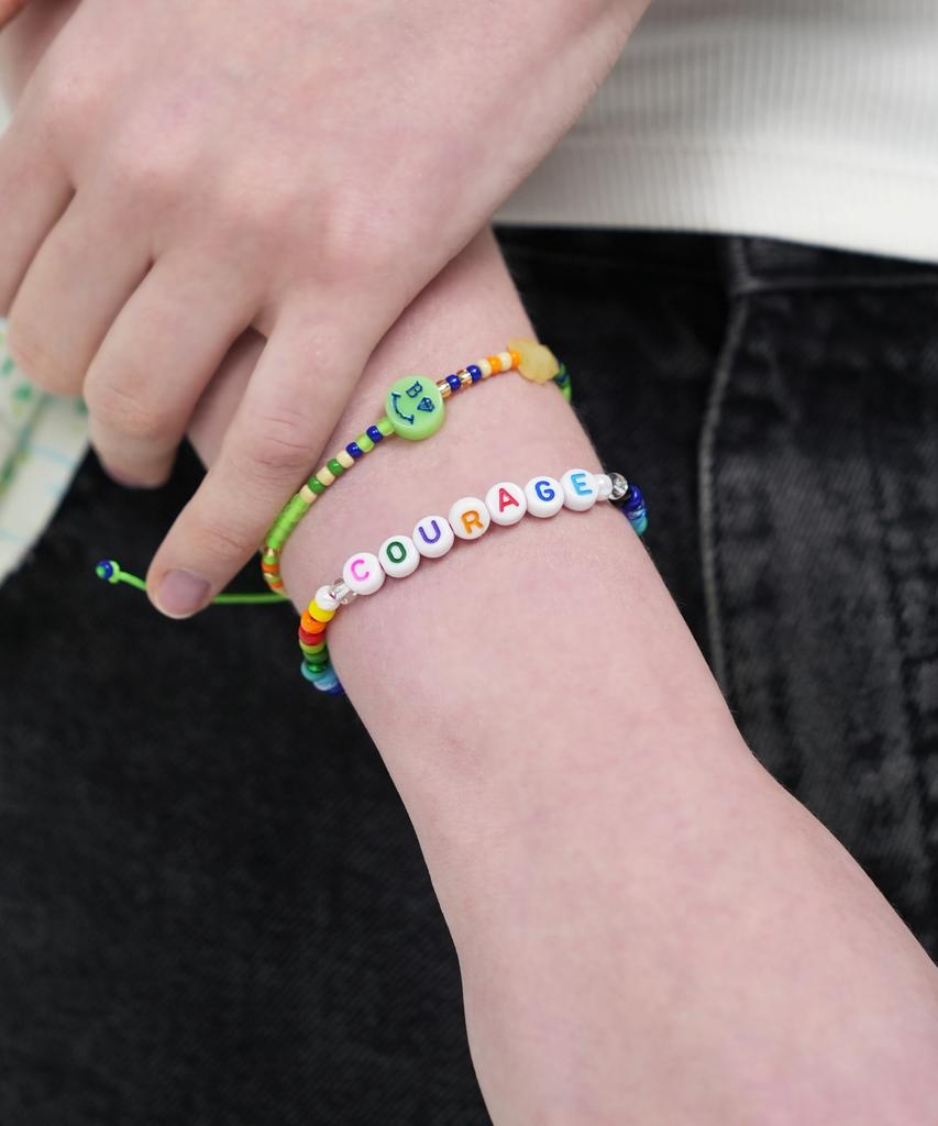 Bonbeau Cool Summer My Initial Beads Bracelet Color Initial Bead Banding Bracelet