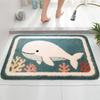 Turtle Bathroom Anti Slip Floor Mat, Household Absorbent Foot Mat, Decorative Mat, Bathroom Small Carpet, Soft and Comfortable