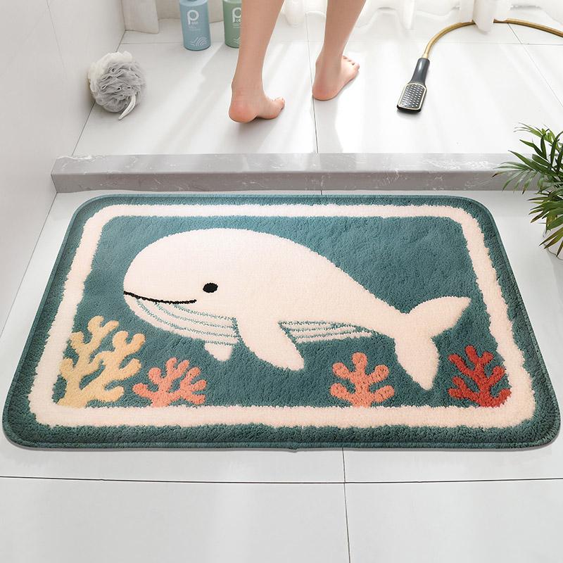 Turtle Bathroom Anti Slip Floor Mat, Household Absorbent Foot Mat, Decorative Mat, Bathroom Small Carpet, Soft and Comfortable
