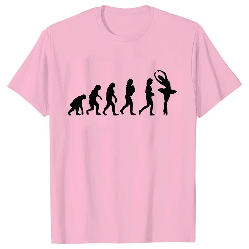 Fun ballet letter printed short sleeved Womens casual daily versatile summer round neck Tshirt