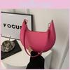 Fashionable Soft Pu Crescent Shaped Handbag For Women Ideal For Casual Spring Outfits In Various Colors