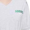 Adidas Originals Collegiate Dress Letter Logo Print Slim Fit Color Block Sports College Style Short Sleeve Dress Women Dresses Light-Gray IU4771
