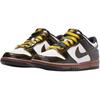 New Nike Dunk Abrasion Resistant Low Top Kids' Skateboarding Shoes White/Black/Animal Brown Teenagers HQ9294-100