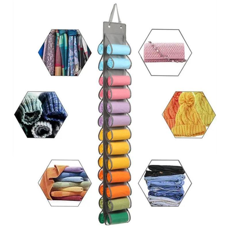 1PC Legging Storage Bag Storage Hanger Can Holds 16/26 Leggings or Shirts Jeans Compartment Storage Hanger