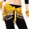 Lady Women Belly Dance Hip Scarf Accessories 3 Row Belt Skirt With Gold Bellydance Tone Coins Waist Chain Wrap Adult Dance Wear