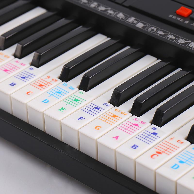 Bunte Klaviertastatur-Aufkleber für 88-Tasten elektronisches Klavier