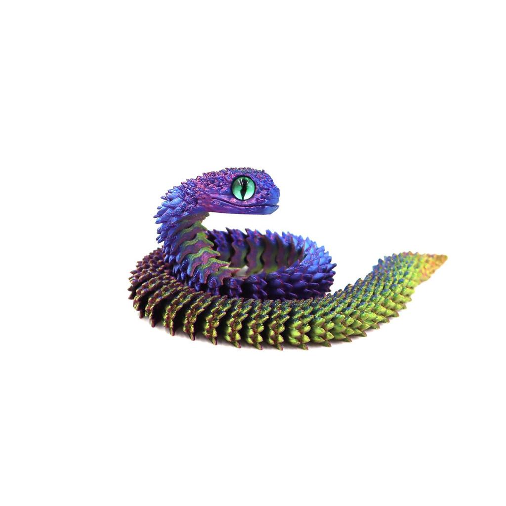 Viper 3D Printed Snake Toy - Creative Animal Model Blind Box for Kids
