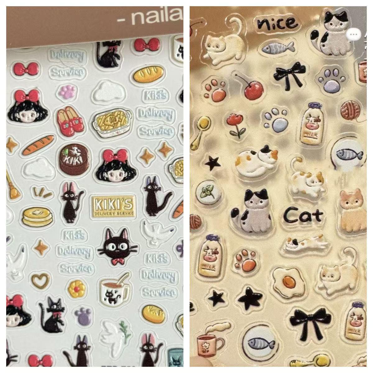 

Kiki s Delivery Service 3D Тисненые Наклейки для Ногтей, Стаканов для Воды, Чехлов для Телефона и DIY Камеры CCD