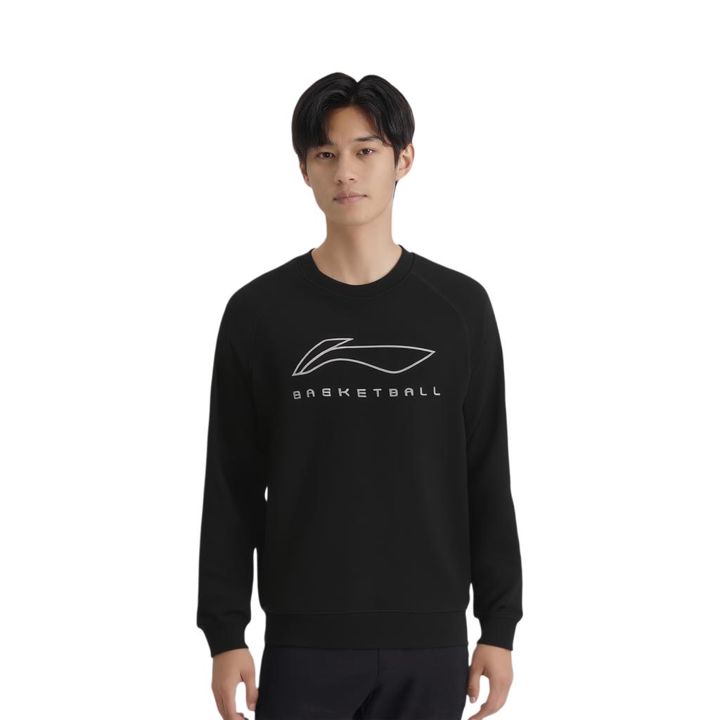 Li Ning Professional Basketball Series Round Neck Pullover Comfortable Versatile Sweatshirt Men Sweatshirt AWDV547-1
