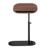 C Shaped End Table Adjustable Height Skinny Side Table 360 Degree Swivel TV Tray Table Night Stand with 2-Tier Storage Shelf Reversible Couch Table