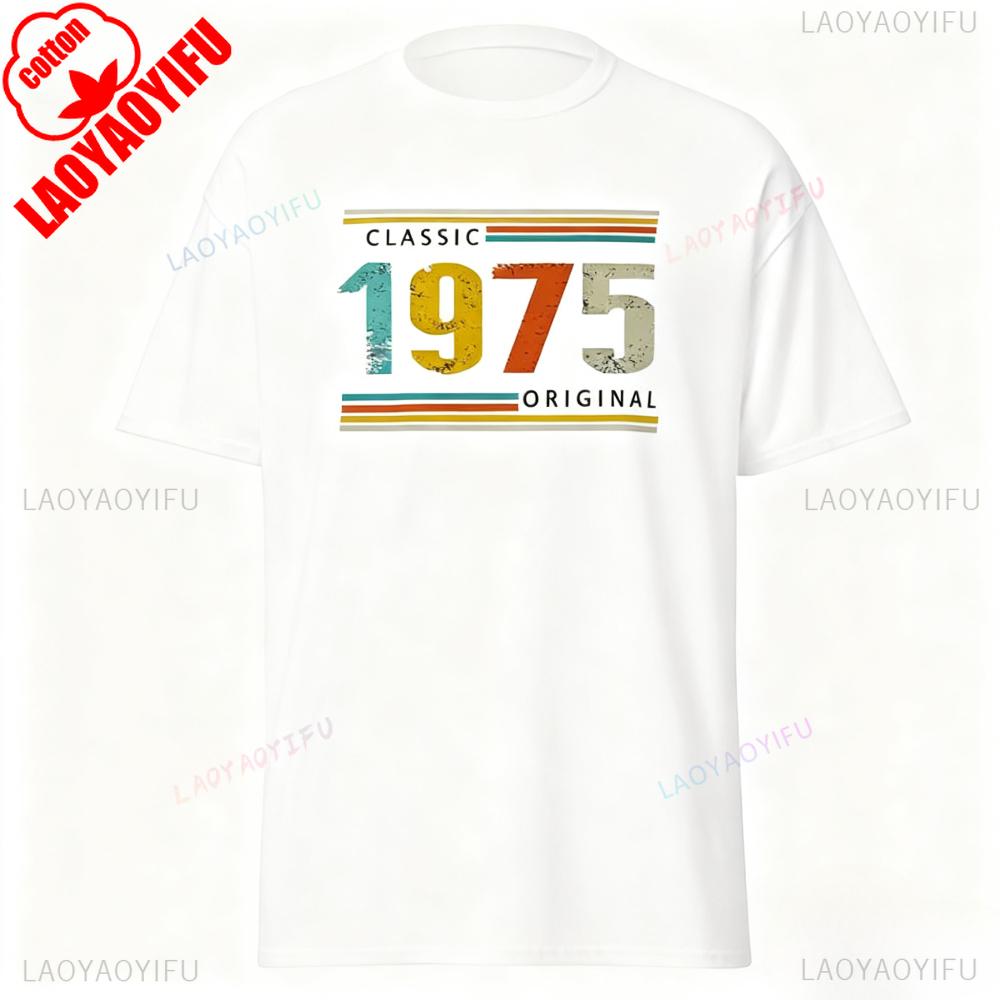 Classic 1975 Original Printed Tshirt Tops Fashion Streetwear Style Crewneck Tshirt  Woman Man Cotton Trendy Retro Gift Tee