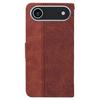 For iPhone 17 Air Case Geometry Pattern Leather Wallet Phone Cover with Wrist Strap