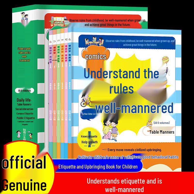 Mastering Etiquette: All 6 Volumes Comic Set on Manners for Children