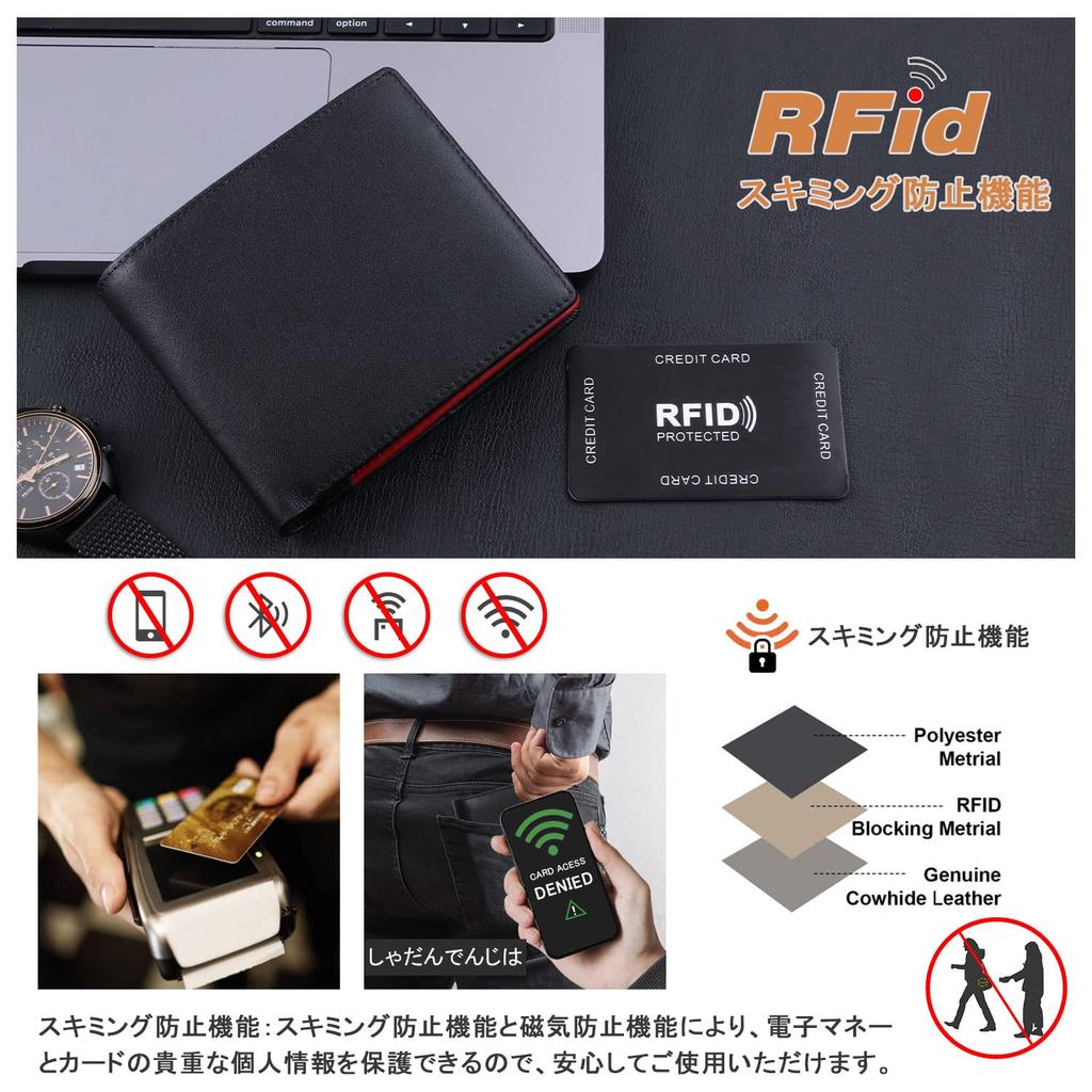 GSG Bifold Genuine Holds 22 Includes a Coin RFID Skimming Made by Top Wallet Large Popular Folding Wallet for Product 22098 Men's Wallet, Leather,