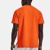 Under Armour Solid Color Crew Neck Sports Short Sleeve T-Shirt With Print Men Tops Team-Orange 1376518-800