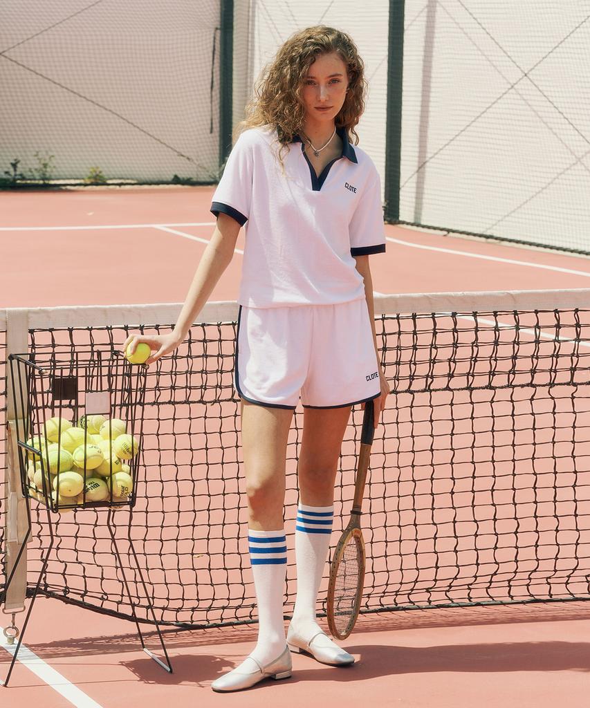CLOTE Soft Terry Shorts - White