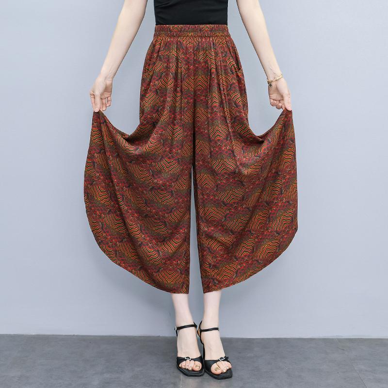 Pantaloni oversize estivi Pantaloni eleganti casual a gamba larga Abiti estivi da donna in vita elastica