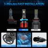 Light Bulbs Compatible for 2022-2023 Chevrolet Silverado 1500 2500 3500HD H9 High Beam Fog Lights Combo Pack 800% Brightness with Cooling Fan Plug N
