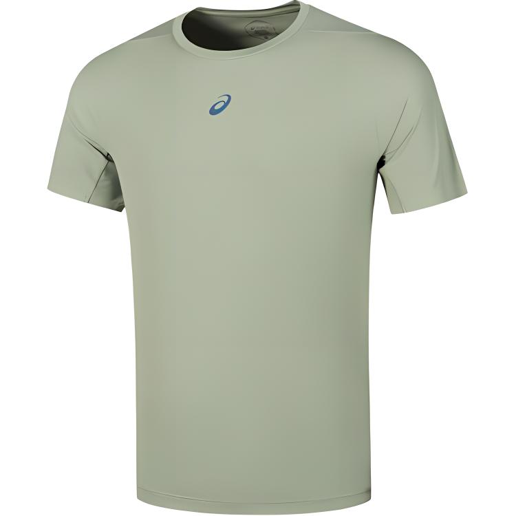 

Asics Мужская футболка с коротким рукавом и круглым вырезом, повседневная, однотонная, для улицы, топы, зеленый, 2011D077-300 2XL