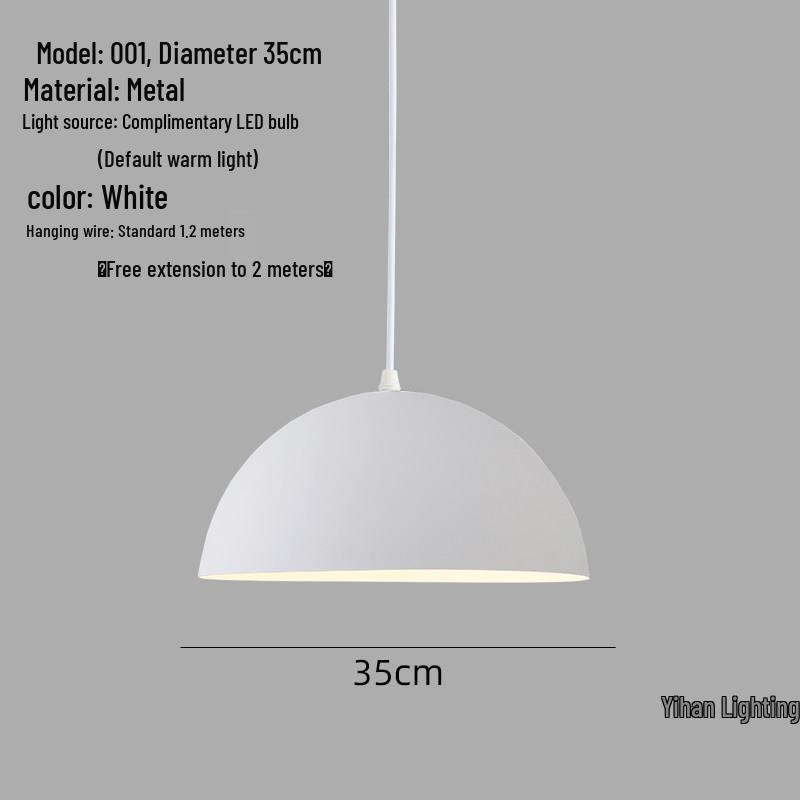 Modern Nordic Single-Head Pendant Light for Hotels, Bars, and Restaurants - Industrial Retro Style Lampshade.