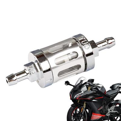 Motorcycle Oil Filters 8mm Inline Oil Filter Metal Motorcycle Parts For Scooter Dirt Bike ATV Snowmobile Modification