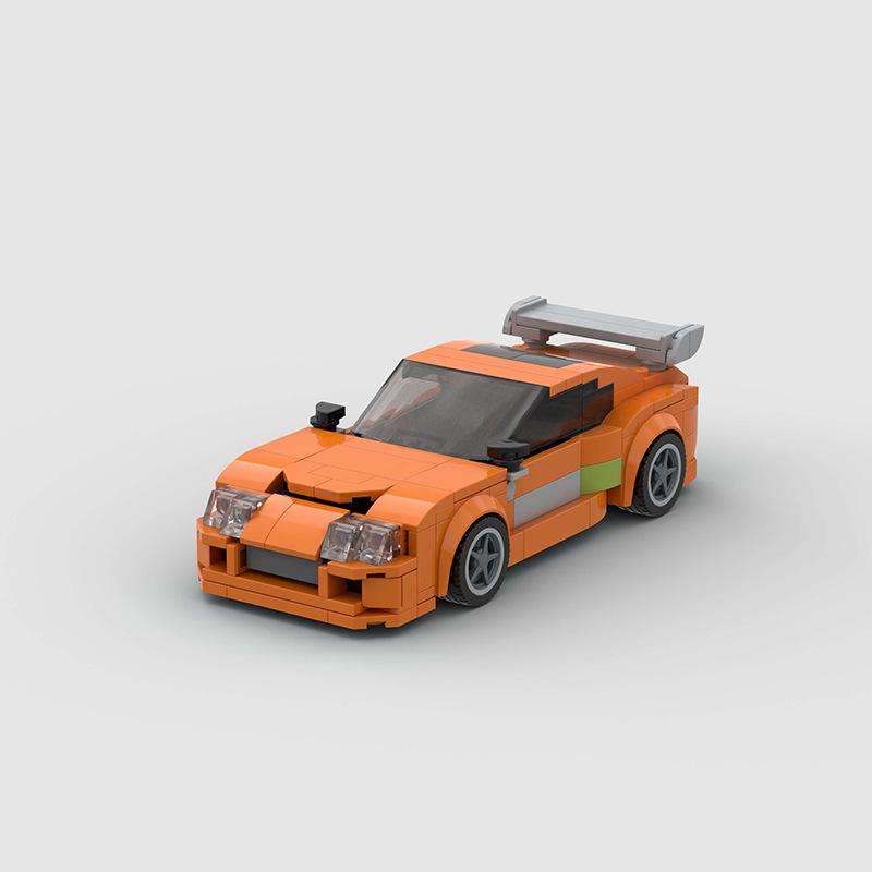 Technical Speed Car MOC City Racing Car Rally Building Blocks Bricks Set Retro Ornament Diy Toys For  Kid Adults Birthday Gifts