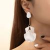 Colorful Acrylic Rose Petal Fringed Earrings Elegant Femininity Sweet Wedding Earrings Jewelry 2023